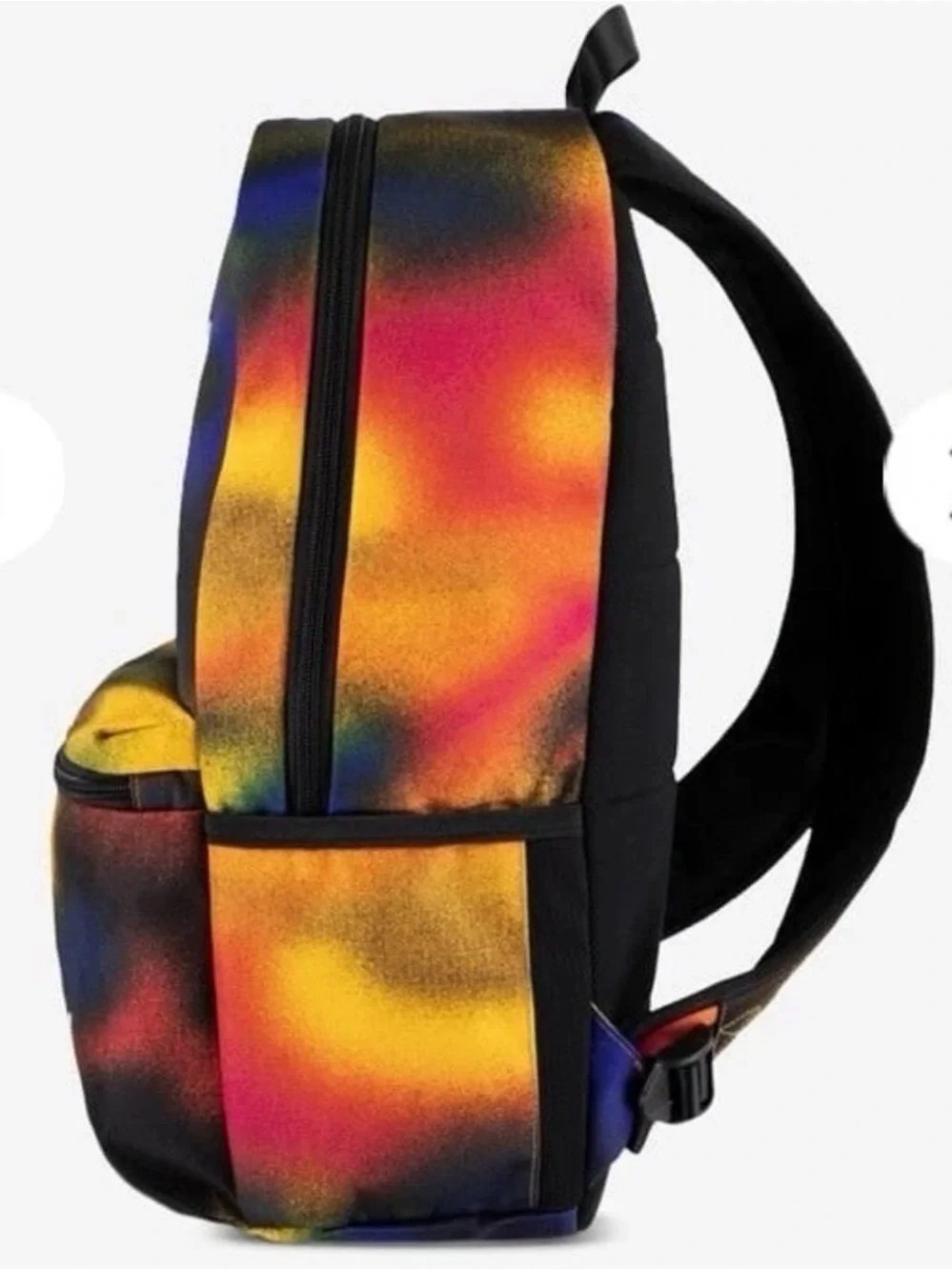 Jordan Black Backpack with Red, Blue, Orange and Gold Spray Accents